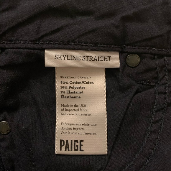 PAIGE Denim “Skyline” Straight Leg Jeans sz 25 - Picture 4 of 4